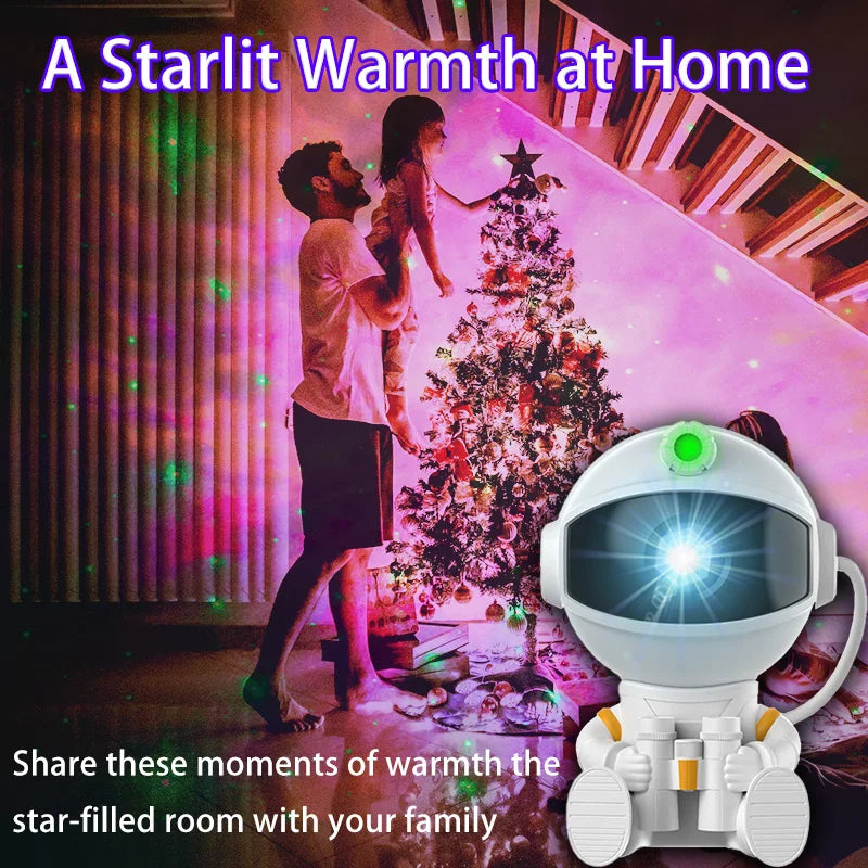 Astronaut Galaxy Projector – LED Starry Night Lamp