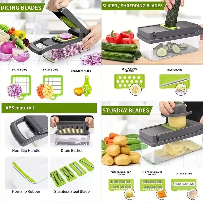 5-in-1 Vegetable Chopper – Slice, Dice & Grate